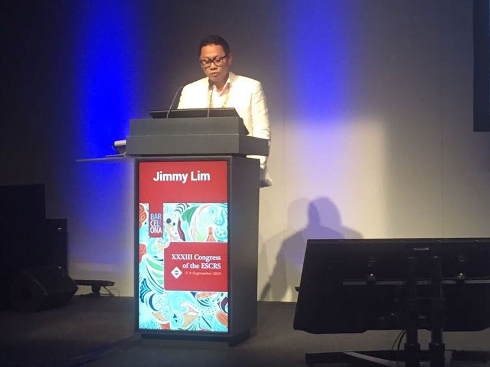 Dr Jimmy Lim Speaker at ESCRS Symposium & Congress, Barcelona