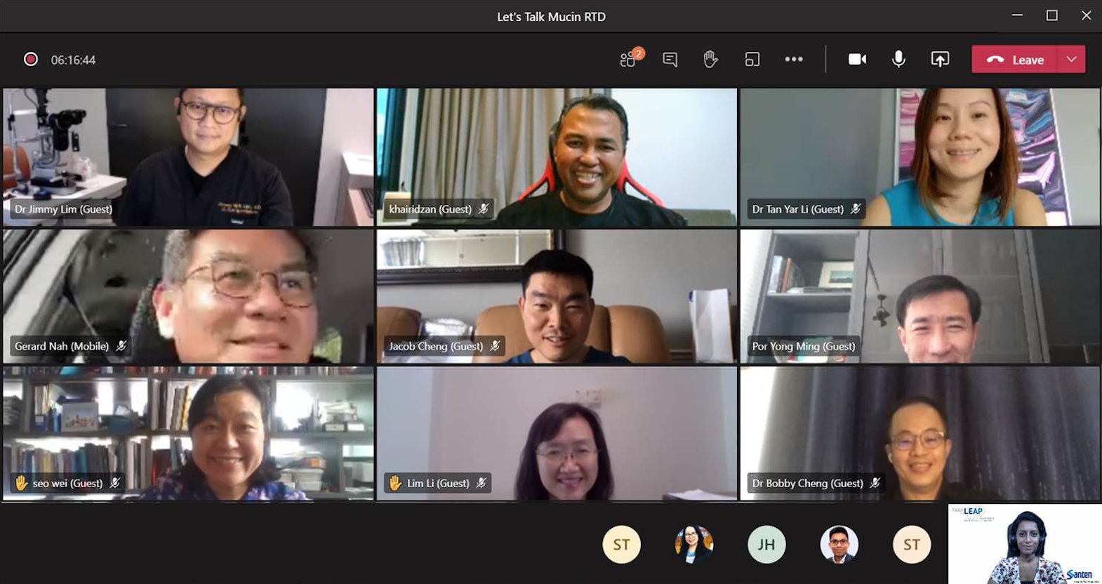 Let’s Talk Mucin RTD – Santen, Virtual Meeting Webinar, Singapore